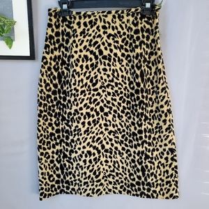 Aspesi Cheetah Print Pencil Skirt 40 or 2-4 or S